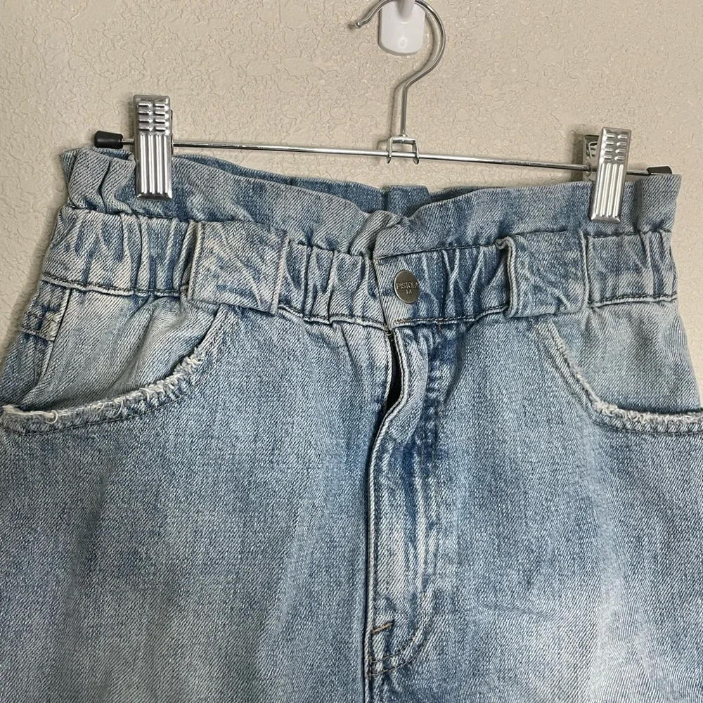 Pistola Paper Bag Denim Chambray Shorts XS